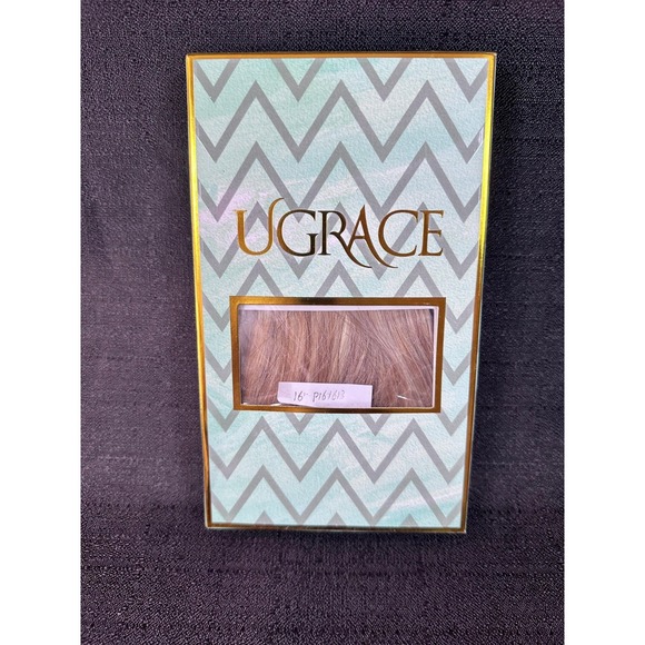 Ugrace Hair Blonde Human Hair Extension Weft Wire Straight 16 inch #P16-613 - Picture 4 of 4